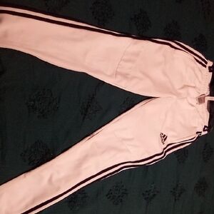 Adidas White Pants with Black Accents
